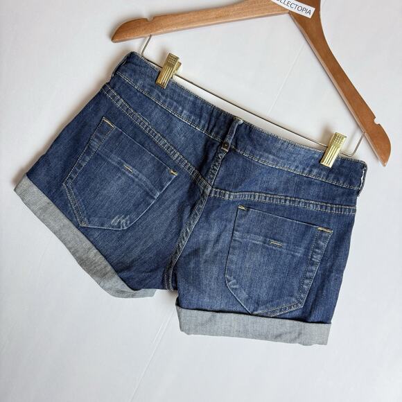 Witchery Australia Denim Shorts Womens Size 10 Dark Wash Blue Short‎ Cute Comfy - Picture 2 of 10